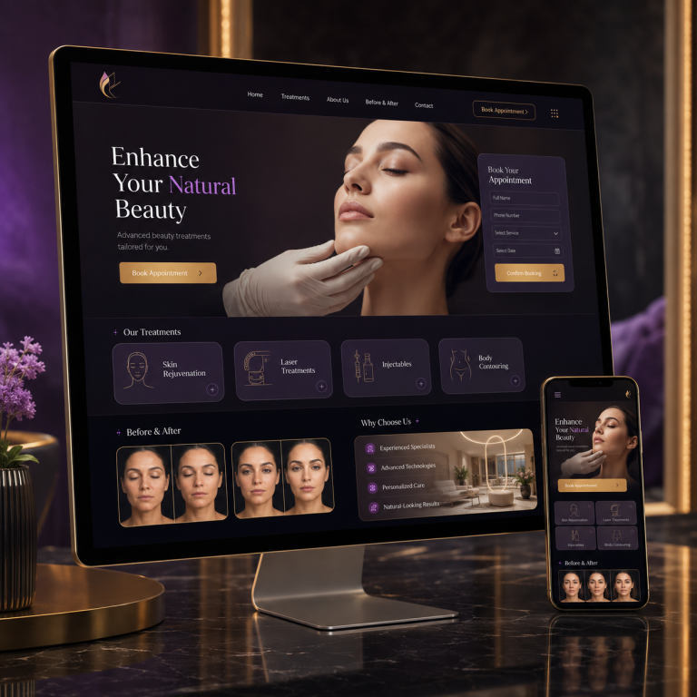 طراحی سایت کلینیک زیبایی؛ راهنمای کامل طراحی سایت برای کلینیک‌های زیبایی